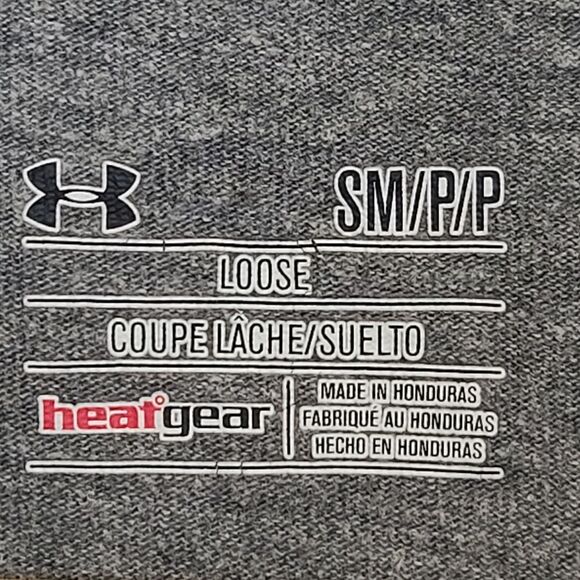 Under Armour Mens Wisconsin Badgers Gray Red Loose HeatGear Crewneck Tshirt S - Picture 13 of 13